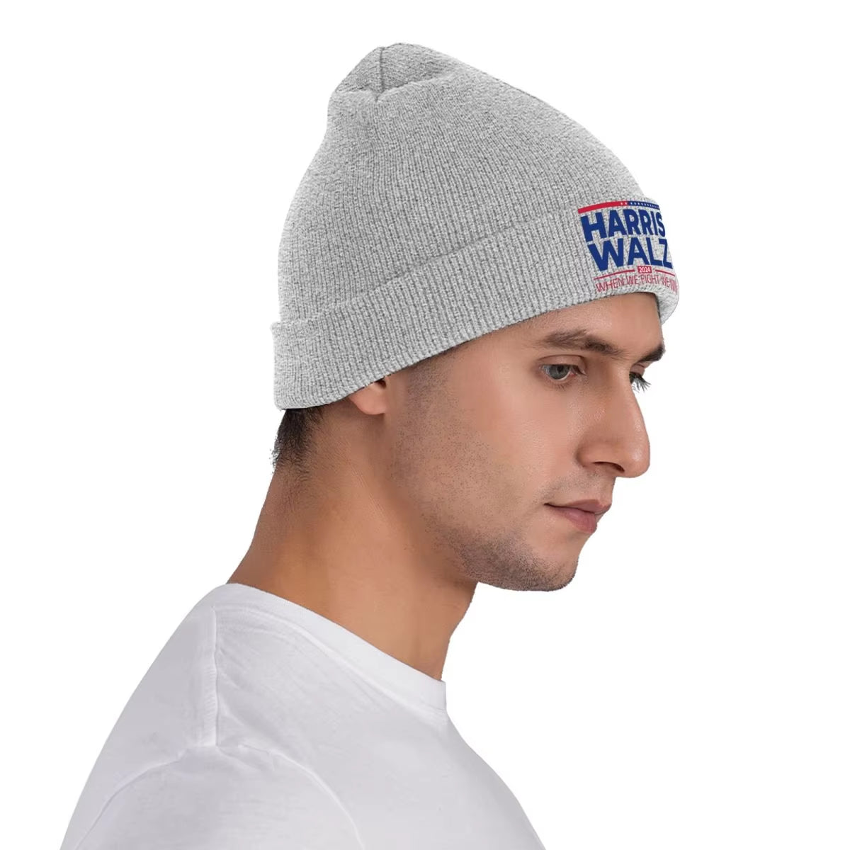 Harris Walz 2024 Election Knitted Hat Beanies Autumn Winter Hats Warm Fashion Cap Men Women