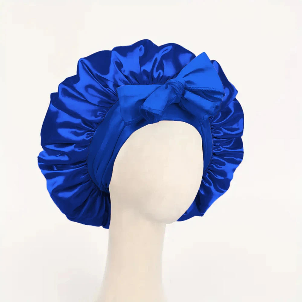 Satin Bonnet Silk Bonnet Adjustable Bonne for Sleeping Hair Bonnet with Tie Band Bonnets for Women Men