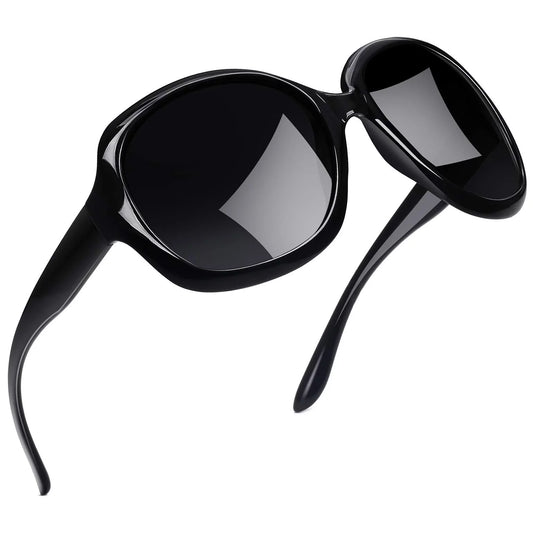 Oversized Polarized Sunglasses for Women Vintage Lady UV Protection Driving Sun Glasses