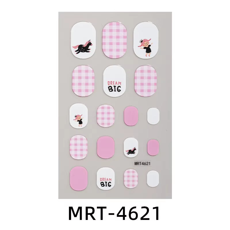 New Children Nail Stickers Cartoon DIY Nail Decorative Sticker Girls Cute Nails Temporary Stickers Kids Nails Art Stickers