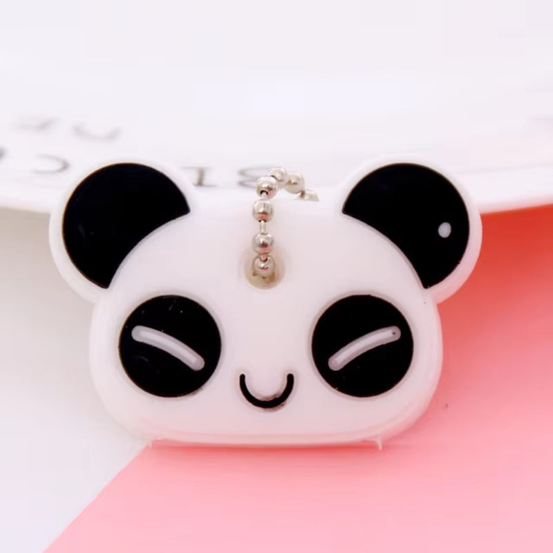 1Pcs Animal Cartoon Key Cover Cap Silicone Key Accessories PVC Soft Dog Cat Key Holder Key Chain for Girl Women Trinket Gift