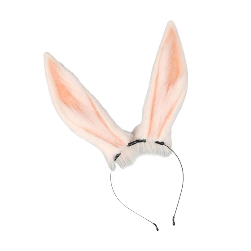 Furry Ear Hairhoop Plush Ear Hairband Animation Bunny-Costume Party Props Headdress Women Accessories Cute Tail/Headband