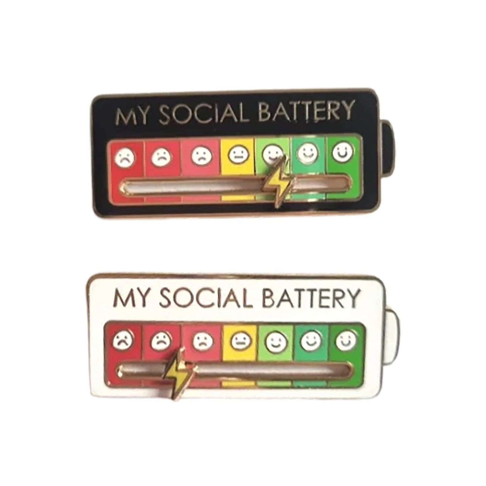 Emotions Enamel Pins My Social Battery Mood Tracker Metal Brooch Badges Fashion Jewelry Accessorie Gift Trendy Lapel on Backpack